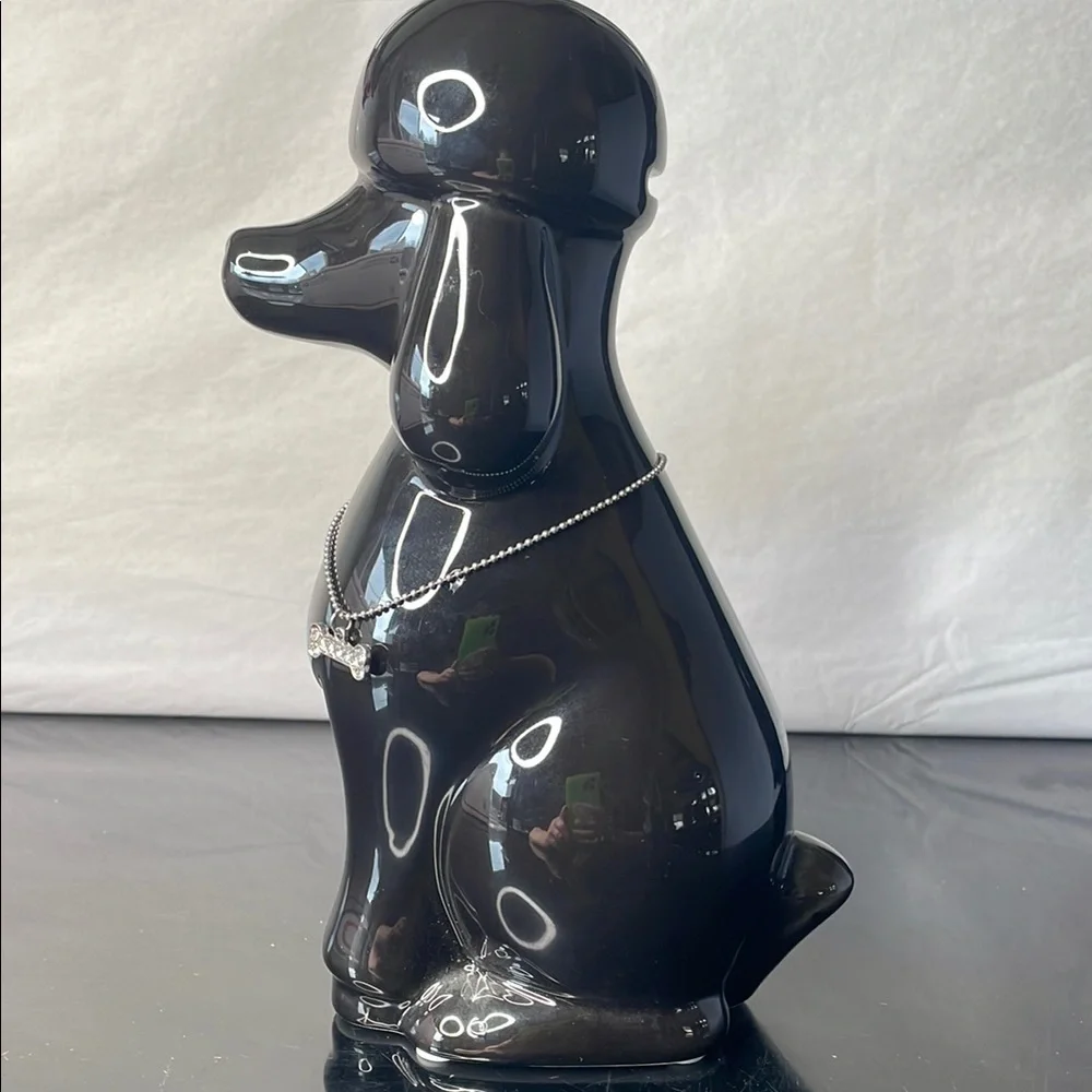 Black poodle piggy bank‎ with Glossy Finish